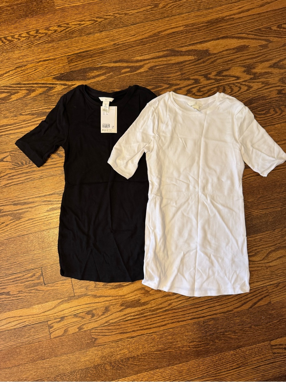 H&M Mama maternity Crew Neck Tee Duo - Black & White
